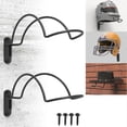 thumbnail image 2 of 2 PCS Wall Mounted Helmet Rack Helmet Holder Hook Multifunctionnal Metal Rack for Hats Mask Wall Mount Bracket, 2 of 5