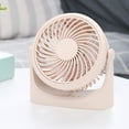 thumbnail image 2 of Hiroekza Multi Functional Desktop Noise Cool Multi-purpose High Wind Power Portable Mini USB Small Fan Beige, 2 of 4