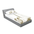 thumbnail image 2 of Ambesonne Animal Fitted Sheet & Pillow Sham Set, King and Penguin, Twinxl, Olive Green, 2 of 2