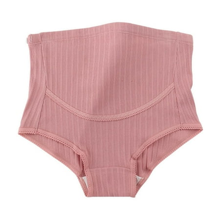 Wdfiry Plus Size Women s Maternity High Waist Underwear Pregnancy Seamless Soft Hipster Panties Over Bump