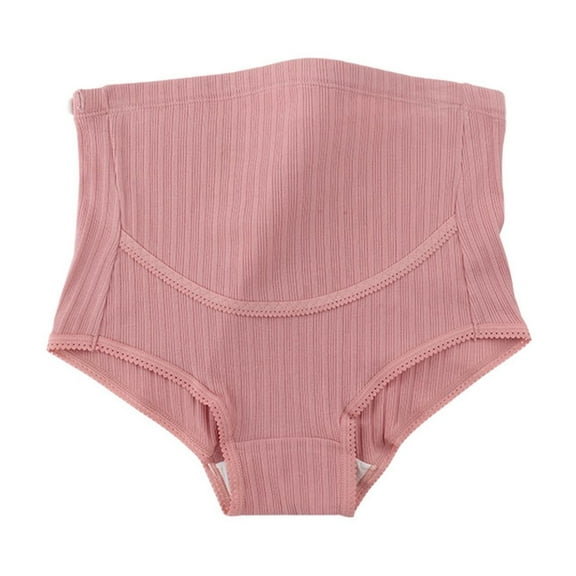 Annhoo Maternity Cotton Underwear Plus Size High Waist Cotton Panties Pregnancy Solid Full Coverage Briefs