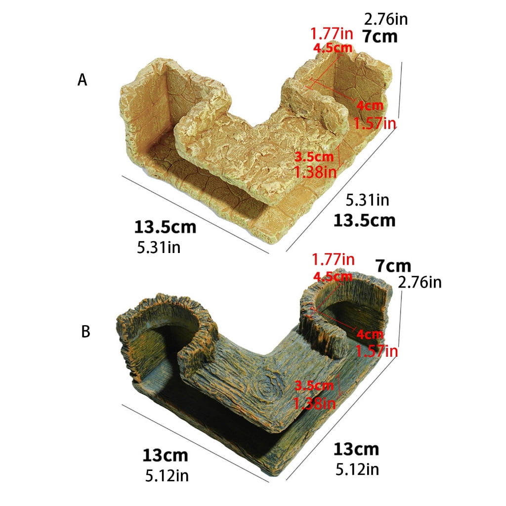 Realistic Stone Cave Fish Tanks Decorative Resin Tunnel Shelter For Aquariums Fish And Shrimp Habitats Landscape Accesso