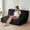 Black, variant on GOODONE Folding Beanbag Sofa Bed,Corduroy Memory Foam Convertible Floor Mattress,with Removable and Washable Cover,Suitable for Adults,Ideal for Living Room and Bedroom,DGrey,Single