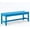 Blue, variant on Outdoor Bench with Curved Seating, HDPE 2-Person Backless Bench Holds up to 800lbs, Weatherproof Garden Bench for Porch, Patio, Park, Entryway, Black/Blue/Grey