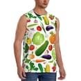 thumbnail image 2 of Uemuo Vegetables2 Pattern Men's Sleeveless T-Shirt,Muscle Athletic Tank Top, Moisture-wicking Quick-dry Breathable Classic Tee Top for Gym Run Outdoor Sports-Small, 2 of 8