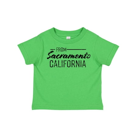 

Inktastic From Sacramento California in Black Distressed Text Gift Toddler Boy or Toddler Girl T-Shirt