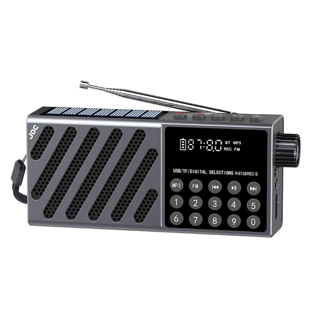 Mini Radio Solaire Portable Haut-Parleur Bluetooth Récepteur Radio Rechargeable Haut-Parleurs TF Support Carte Extérieure USB