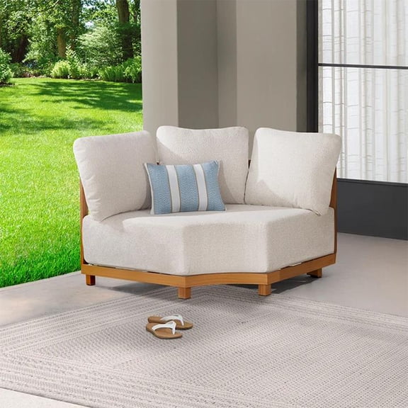 Better Homes & Gardens Juliet Outdoor Corner Chair with Patio Cover, Beige