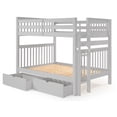 thumbnail image 3 of Bedz King Bunk Beds Full over Full Mission Style with End Ladder and 2 Under Bed Drawers, Gray, 3 of 9