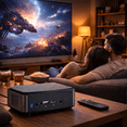 thumbnail image 3 of Boss Smart Projecteur 4K - Résolution 3840x2160 avec Technologie de Faisceau de Vision Mini Projecteur Bluetooth avec Écran Vidéo, 3 of 8