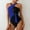 B_Blue, variant on Crossover Halter One Piece Swimsuit for Women Color Block Slimming Monokini Tummy Control Bathing Suit Beach Swimwear Pink S