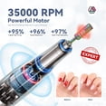 thumbnail image 4 of Taladro de uñas eléctrico SAVILAND Diamond Shiny 35000 RPM, 4 of 7