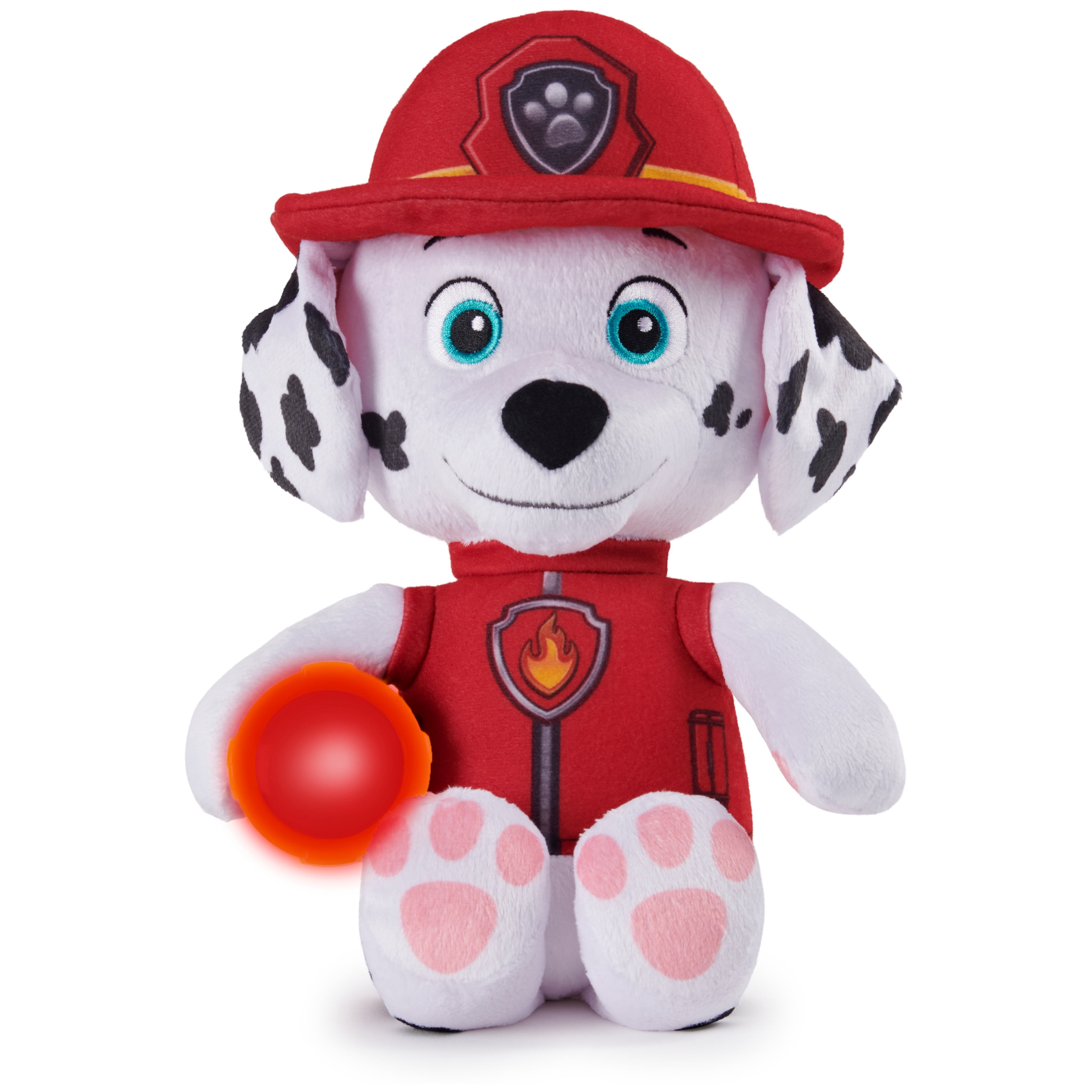 PAW Patrol, Snuggle Up Marshall Plush with Flashlight and Sounds, for Kids Aged 3 and up