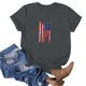 thumbnail image 1 of Fiudx Ofertas Del Día Blusa de Manga Corta con Estampado de Moda para Mujer, Divertida Camiseta con Cuello Redondo, 1 of 3