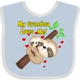 thumbnail image 3 of Inktastic My Grandma Loves Me Sloth Boys or Girls Baby Bib, 3 of 4