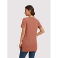thumbnail image 6 of TEMOFON Tops for Women Short Sleeve Shirts Round Neck Tops Casual Short Sleeve for Women Tunic Tops Trendy Loose Ladies Shirts Blouses, 6 of 6