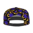 thumbnail image 4 of Fotbe Golden Snake And Purple Rose Flat Bill Visor Cap Classic Snapback Hat Polyester Foam Trucker Hat Trucker Cap Adjustable Baseball Cap, 4 of 9