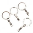 thumbnail image 1 of 100pcs/set Silver Nickel Metal Round DIY Key Ring Keychain Jewelry Findings Accessories (25mm), 1 of 9