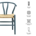 thumbnail image 2 of Modway Amish 29" Wood Dining Chair in Harbor Blue, 2 of 9