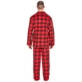 thumbnail image 3 of Men's Notch Collar Fleece Pajama Sets - Red XL, 3 of 6