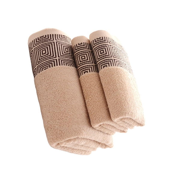OULII 3-Piece Cotton Towel Set Lightweight Bath Towels with Soft, Skin-Friendly Fabric and Stitching in Multiple Colors