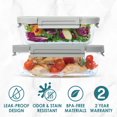 thumbnail image 3 of Bentgo Glass Leak-Proof Glass Food Storage Set - 2-Pack (4.4-Cup and 6.3-Cup Containers) - Pebble Beach<br>Edit, 3 of 5