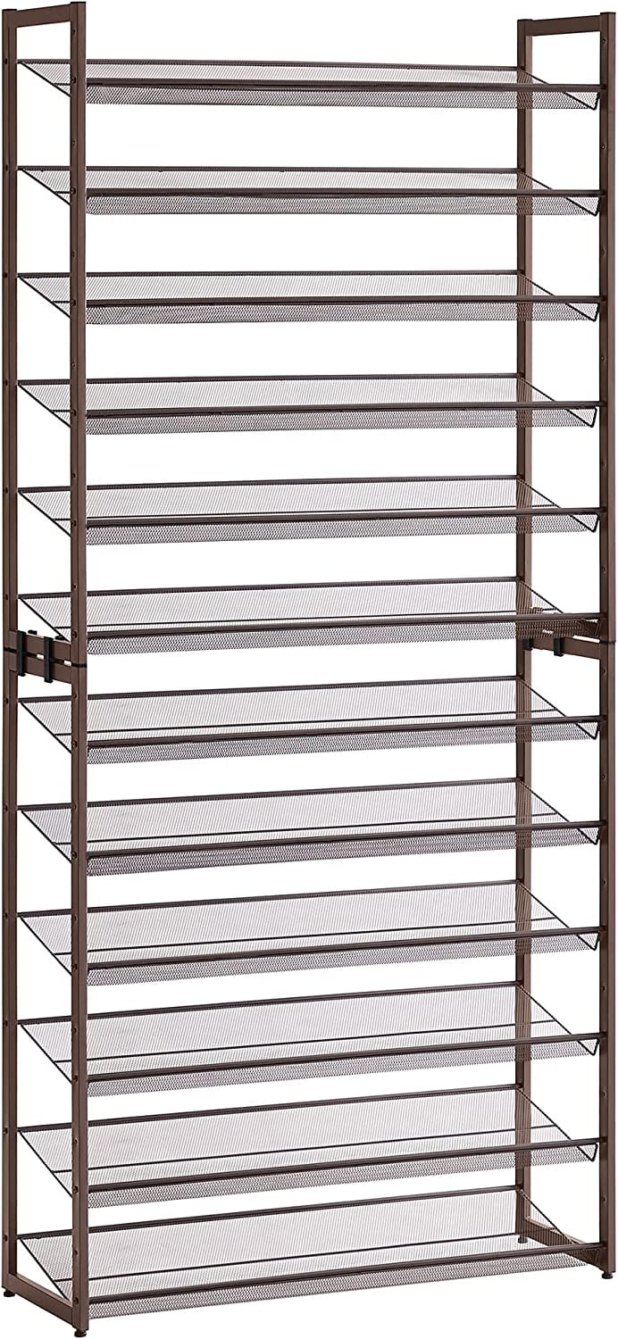 Shoe Rack, 12Tier Tall Metal Shoe Storage Organizer for Closet