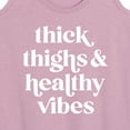 thumbnail image 3 of Instant Message - Thick Thighs Healthy Vibes - Women's Racerback Tank Top, 3 of 6