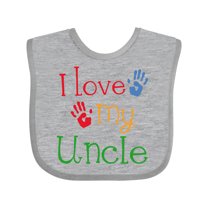 Inktastic I Love My Uncle Childs Boys or Girls Baby Bib