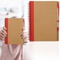 thumbnail image 2 of Spiral Notebook with Pen, College Ruled Writing Pad, Thick Hardcover, for Journals, Stud ents, Office and Business Red 1Set, 2 of 6