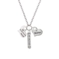 thumbnail image 2 of Delight Jewelry Silvertone Large True Love Waits Heart Always My Mother Bar Zoe Necklace, 2 of 4