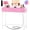 Pink, variant on White Makeup Vanity Desk with Foldable LED Mirror, 3 Brightness Modes, 3 Magnification Levels, Built-in Power Outlet, and 2 Drawers, 36" Wide