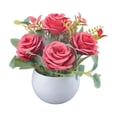 thumbnail image 2 of Artificial Potted Flowers for Home Decor,Faux Sunflower Plant in Decorative Pot for Bathroom Kitchen Table Centerpiece,Artificial Desk Plant,H,1PC, 2 of 10