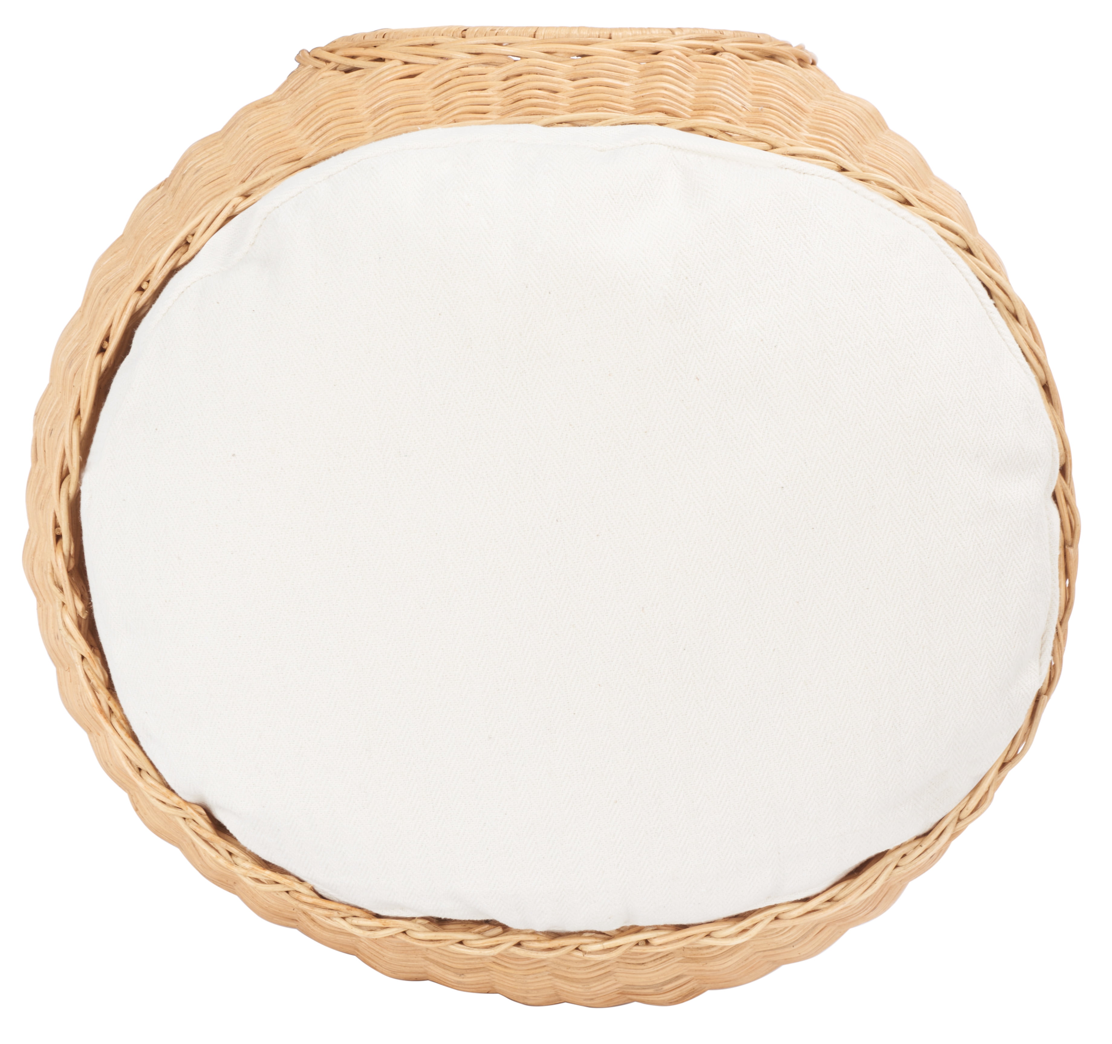 SAFAVIEH Suli Regular Covered Style Cat Bed with Cushion, Natural Honey/White