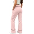 thumbnail image 2 of YaEYa Girls School Uniform Flare Pant Slim Fit Bell Bottom Trousers Fitted Stretch Flare Leg Pants High Waist Casual Slacks With Side Pocket Button Fly Trouser Preppy Clothes (Pink,13-14 Years), 2 of 6