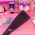 thumbnail image 4 of Pink RGB Gaming Mouse Pad 31.5x12 Inch PC XL Large Extended Glowing Led Light Up Desk Pad Non-Slip Rubber Jmiyav Base Computer Keyboard and Mouse Pad Cool Cute Mousepad Mat, 4 of 6