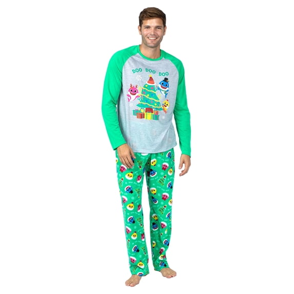 Baby Shark Mens 2 Piece Family Pajama Set Daddy Shark Sleepwear, Daddy Shark, Size: XL