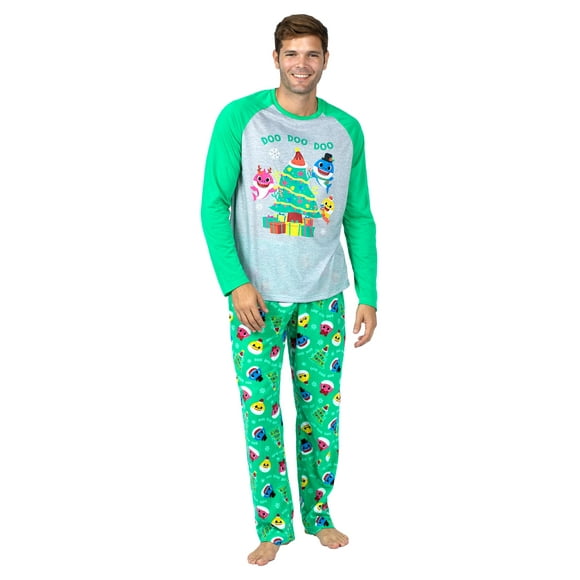 Baby Shark Ensemble de Pyjama Familial 2 Pcs pour Hommes Daddy Shark Vêtements de Nuit