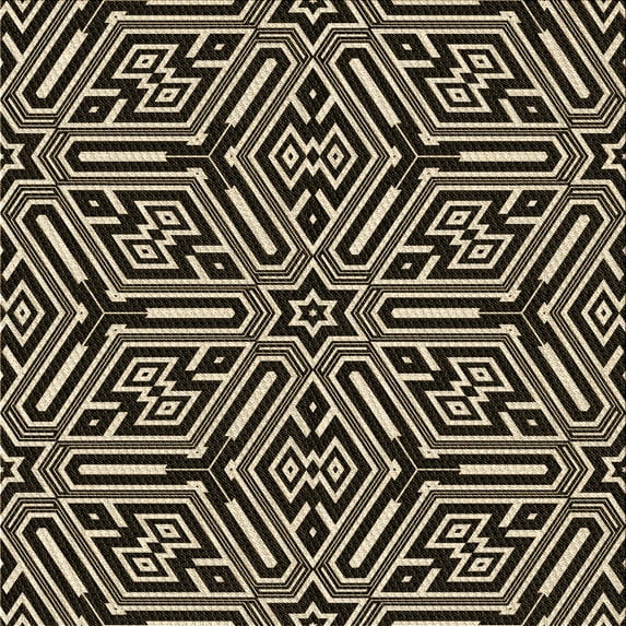 Ahgly Company Machine Washable Indoor Square Transitional Light French Beige Brown Area Rugs, 8' Square