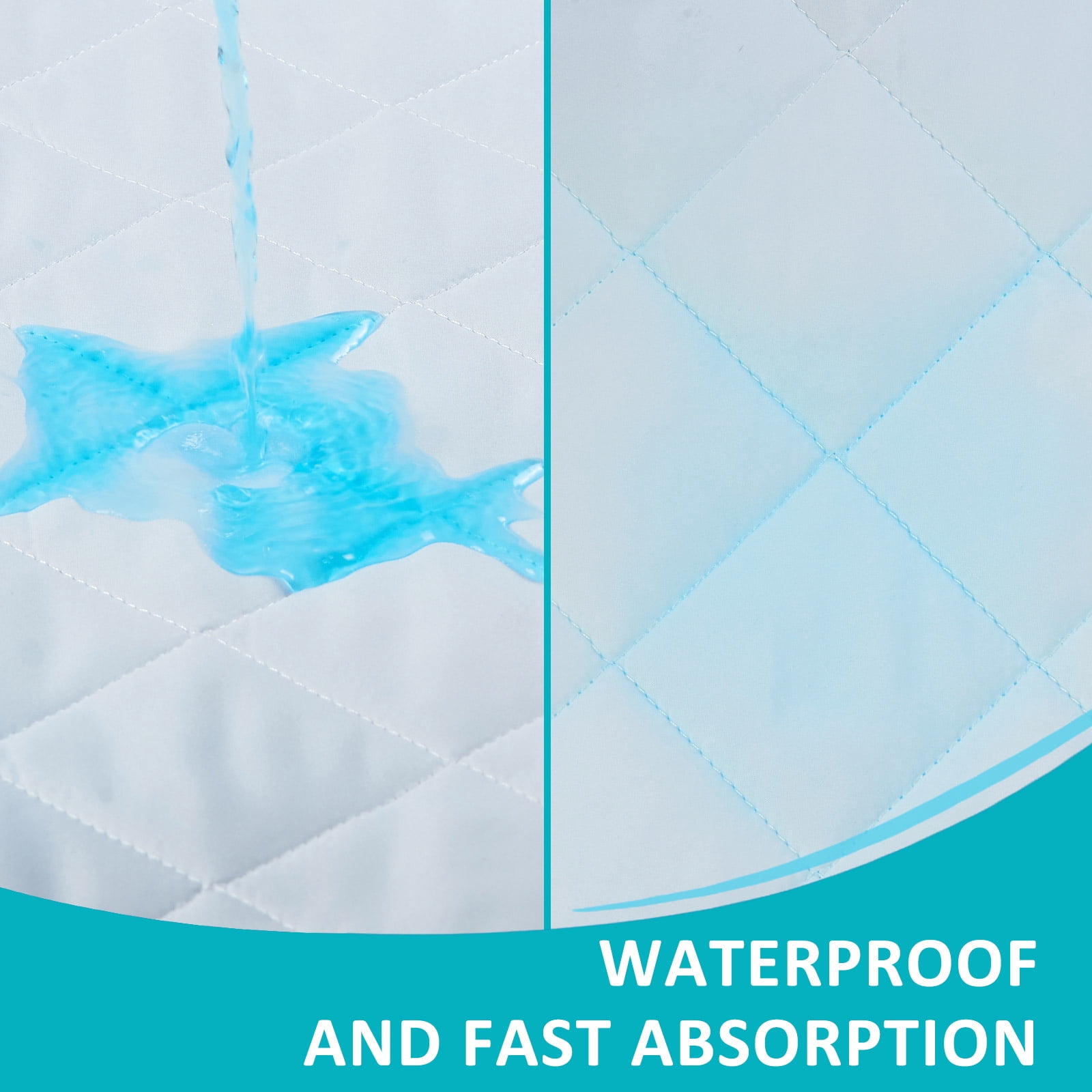 KANECH Washable & Waterproof Incontinence Underpads –  24" x 36" Bed Pads for Adults & Elderly , 4 Pack