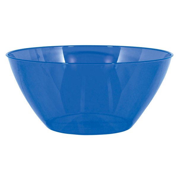 Amscan 5Quart Plastic Bowls, 11" x 6", Bright Royal Blue, Set Of 5