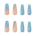 thumbnail image 4 of Coffin Fakes Nails Uñas extralargas para mujer, uñas de lujo, uñas con diamantes de imitación, uñas postizas acrílicas, uñas de bailarina de cobertura completa, 24 piezas, 4 of 5