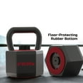 thumbnail image 2 of FitRx SmartStack Wide Handle Adjustable Kettlebell for Home Gym Workouts, 25-40 lbs, Black, 2 of 11