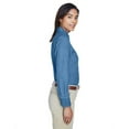 thumbnail image 3 of Harriton M550W Women's Long Sleeve Denim Shirt-Light Denim-XL, 3 of 3