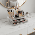 thumbnail image 3 of OnDisplay Deluxe 3-Tier Acrylic Cosmetic Makeup & Jewelry Organizer, 3 of 7
