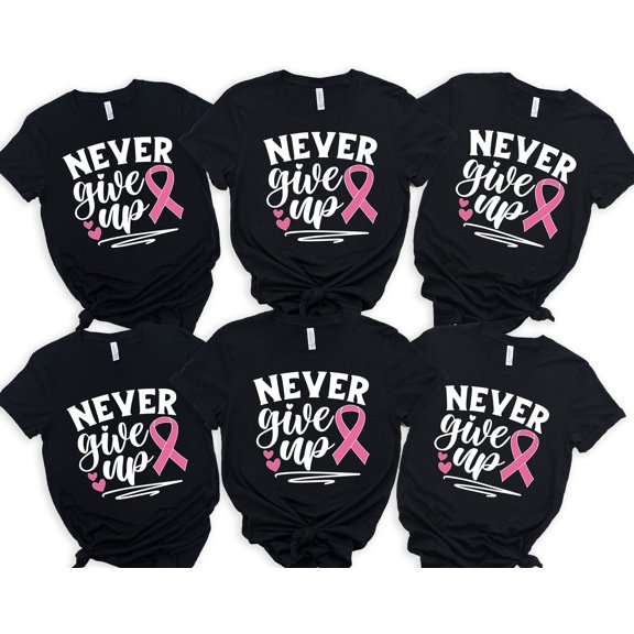 Never Give Up Shirt Breast Cancer Support Shirt Breast Cancer Squad Shirt Breast Cancer Aw