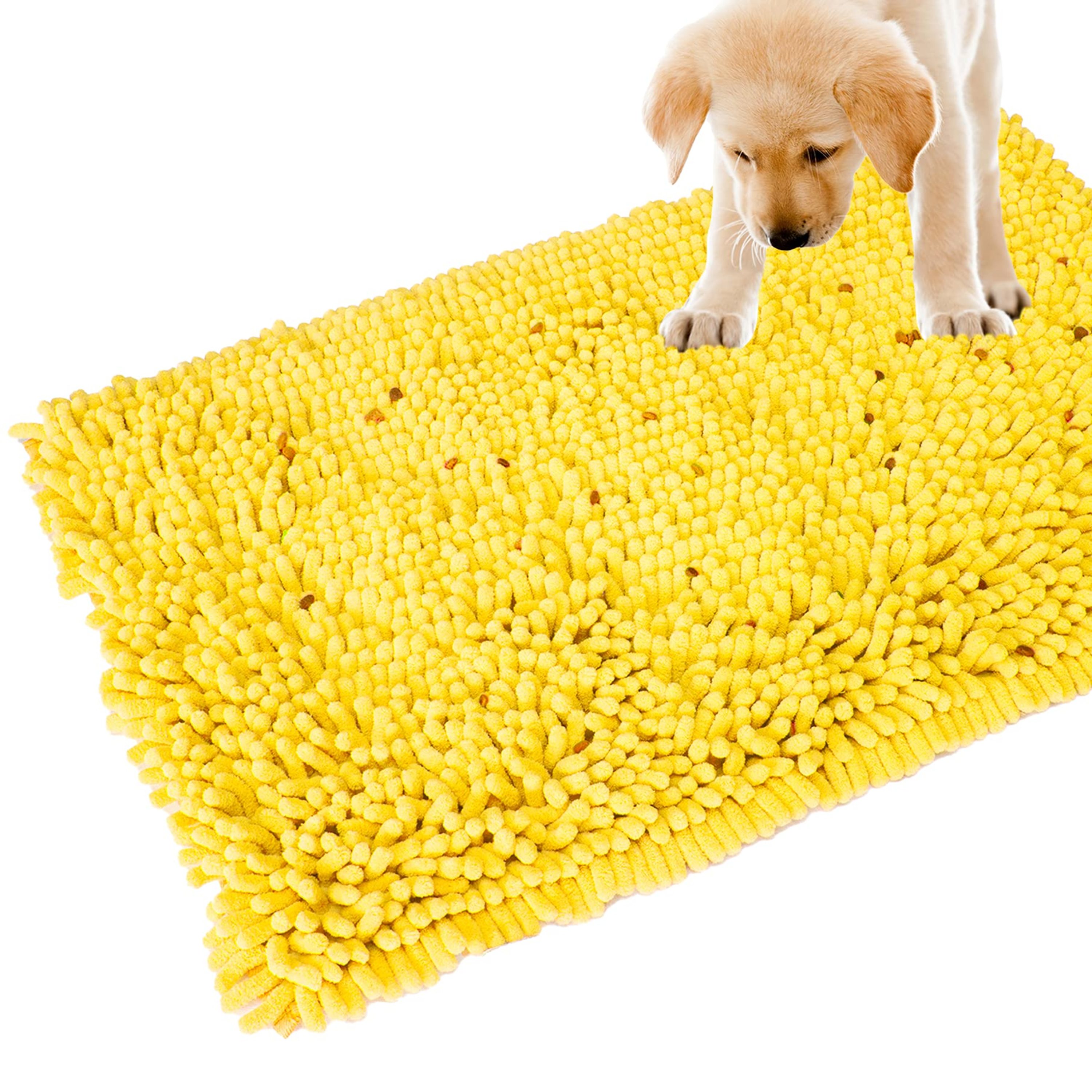 Downtown Pet Supply Snuffle Mat for Dogs, Orange Sniff Mat for Dogs