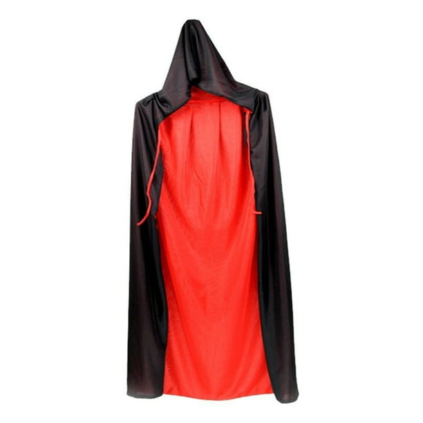 Carnaval Coat Cosplay Disfraz Vampiros Unisex para Partido Adultos Collar/Bitura Con Capucha Grim Reaper Disfraces Halloween Single/Double Farty Fiest Party Black Red