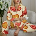 thumbnail image 6 of Kdxio Cups of Tea Women's Pajama Sets Long Sleeve Button Down Sleepwear Nightwear Soft Pjs Lounge Sets-X-Large, 6 of 7