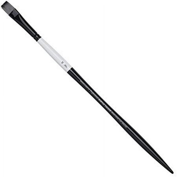 Winsor & Newton Artists' Acrylic Brush, Bright, Long Handle, 12